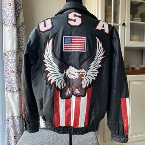 Leather USA Bomber/Biker Jacket